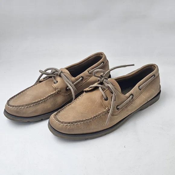 Sperry Authentic Original 2 Eye Boat Shoes Sahara Tan Leather Men's 10.5 - Picture 9 of 9